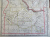 Idaho state Meridian Pocatello Fort Hall 1887-90 Cram scarce large detailed map