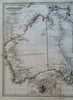 Australia Queensland New South Wales Sydney Port Jackson 1869 Petermann map