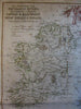British Isles Ireland Railroads light houses coal field 1845 Copely scarce map