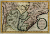 Paraguay Rio de la Platte Uruguay South America Brazil 1756 Bellin map