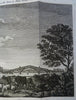 Walton Surrey Thames River Bridge Travelers 1752 engraved landscape view