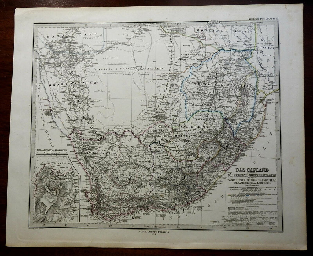 Western Australia New Zealand Tasmania Auckland Isthmus 1866 Petermann map