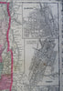 New York State Oswego Buffalo Albany Rochester 1863 Johnson & Ward Scarce Map