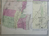 Hamden Centreville Mount Carmel Connecticut 1868 F.W. Beers detailed city plan