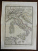 Ancient Italy Roman Empire Cisalpine Gaul Latium 1842 Lapie large folio map