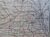 Nebraska Omaha Lincoln Grand Island Bellevue c. 1880's-90 Cram large map