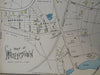 Watertown Middlesex Mass. 1889 Walker detailed city plan map