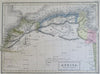 North & South Africa 1853 Hall map