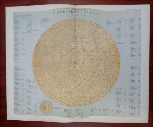 Light Side of the Moon Sea of Tranquility Moon Impacts 1874 detailed map