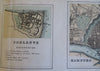 Northern Germany Coblenz Hamburg Cologne Leipzig Dresden c 1855-60 Fullarton map