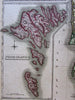Denmark Iceland Feroe Islands 1821 huge Thomson old map lovely hand color