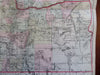 Washington & Oregon Pacific Northwest states 1888 Bradley-Mitchell scarce map