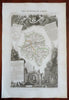 France Voltaire homage Loire Department Toulon 1856 Levasseur decorative map