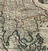 Asia Arabia India China Korea Grand Tartary Japan 1719 Chiquet decorative map