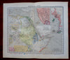 East Africa Egypt Abyssinia Ethiopia Somalia Sudan 1885 Flemming detailed map