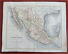 United Mexican States Mexico City Vera Cruz Rio Grande 1862 Goyer map