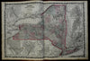 New York State Inset City Plans 1862 Johnson & Ward map Scarce Issue