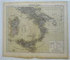 Southern Italy Apulia Calabria Naples Sicily Sardinia Malta 1886 Flemming map