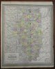 Illinois state Chicago Springfield 1850 Cowperthwait transitional map