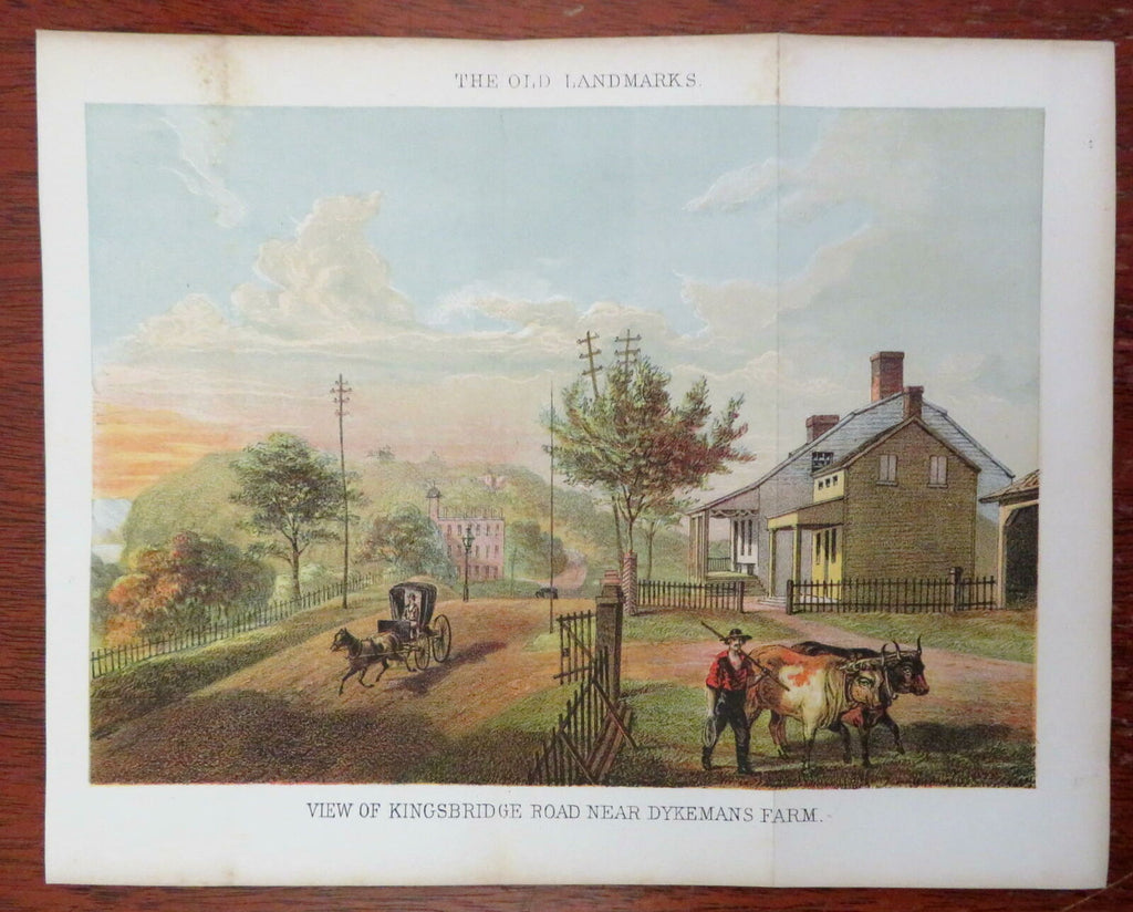Dykeman's Farm Kingsbridge Road 1866 New York city color view print