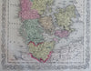 Denmark Jylland Sjaelland Fyn Copenhagen Holstein 1856 DeSilver scarce fine map