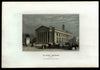 London Royal Exchange c.1850 engraved view print lovely hand color