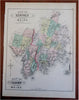 Lincoln & Sagadahoc County Maine Boothbay Bath Phippsburg 1893 Stuart map