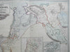 Biblical World Holy Land Canaan Jerusalem Egypt Syria 1855 Philip Historical map