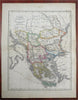 Ottoman Balkans & Greece Albania Serbia Bulgaria c. 1844 A. Baedeker scarce map