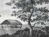 Tahiti Funeral Practices Priest Ceremonial Robes Man in Tree 1774 engraved print