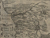 Africa Congo interior lakes 1626 Purchas Hondius scarce miniature map
