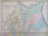 Russia in Europe Moscow St. Petersburg Poland Ukraine Finland 1853 Hall map