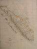 Java & Sumatra islands separately c.1863 old vintage detailed Weller map
