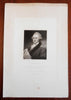 William Herschell German Astronomer c. 1850's fine India Proof engraved portrait