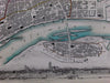 Frankfurt Am Main Germany city plan 1837 panorama view markets fine old SDUK map