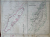 Artic Circle Kamchatka Vancouver Island 1860 Weller Bartholomew large color map