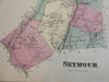 Seymour & Squantuck Connecticut 1868 F.W. Beers detailed city plan