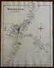 Holbrook Norfolk County City Plan1876 Barnstable county detailed downtown map