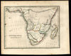 Southern Africa Cape Town Mountains of the Moon boldly shown 1835 Bradford map