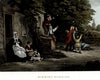 Blowing bubbles baby's first step parenthood children playing c.1850 prints (2)