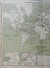 Catholic & Russian Orthodox Churches World Map 1848 Mahlmann historic map