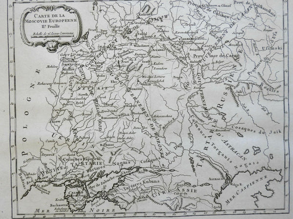 Russia in Europe Crimea Ukraine Don River Azov Moscow Smolensk 1760 Bellin map