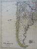 South America Brazil Peru Chile Argentina 1873 Ravenstein detailed 2 sheet map