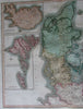 Denmark Iceland Feroe Islands c.1816 large Thomson detailed map