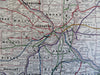 Minnesota Twin Cities Minneapolis St. Paul Duluth c. 1880's-90 Cram large map