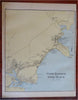 York Harbor & York Beach York County Maine Hotel Bartlett 1893 Stuart map