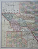 Texas State Map Western Counties El Paso 1887 Watson transitional map