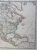 North America United States Canada Mexico Caribbean 1880 Stulpnagel detailed map