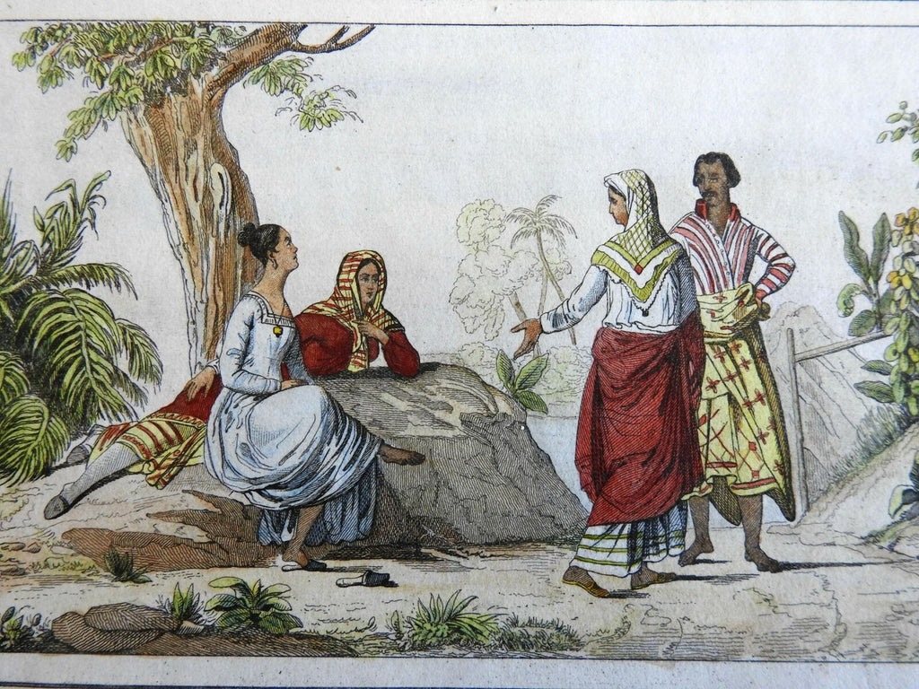 Australian Settlers women & man 1839 scarce French ethnic Pacific view