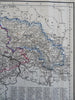 Kingom of Saxony Dresden Chemnitz Leipzig 1852 Flemming detailed map